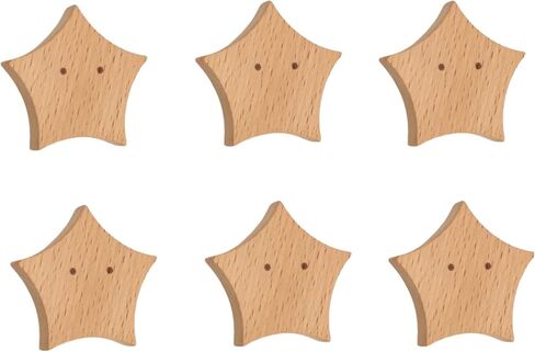 درج سحب ， مقابض سحب الخشب ， خزانة السحب مقابض 6pcs الأطفال المقبض الخشبي للأطفال درج الباب الخشبي مقبض الأثاث لكمة معجون مجاني منفر in Kuwait