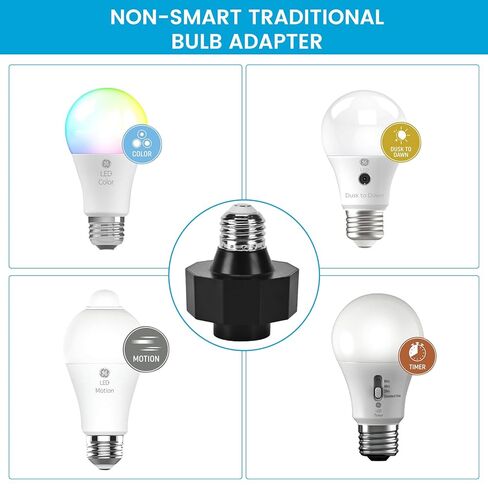 يشمل مقبس E26 إلى محول طاقة مخرج AC ، ومقبس الضوء المكون من 2 شريحة للمصابيح الذكية والكاميرات في الهواء الطلق سلك التمديد مثاليًا لأنظمة الأمان وشرائط LED (بحد أقصى 300W) in Kuwait