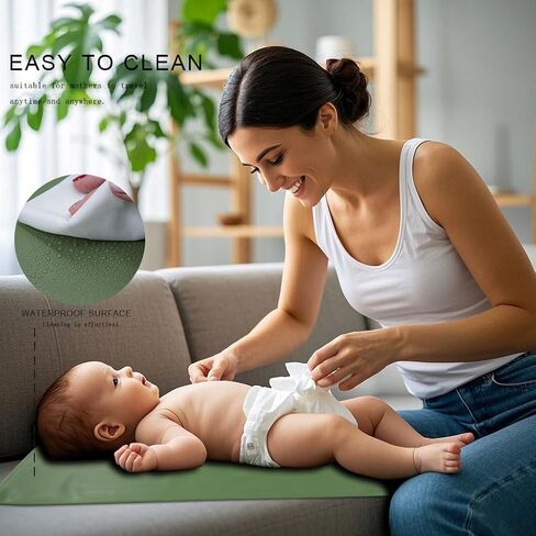 لوحة تغيير قابلة للمسح للطفل ، حفاضات الوردي المتربة تغيير حصيرة للسفر أو المنزل ، حصيرة قابلة للطي تناسب تماما في كيس الحفاضات (67-05) in Kuwait