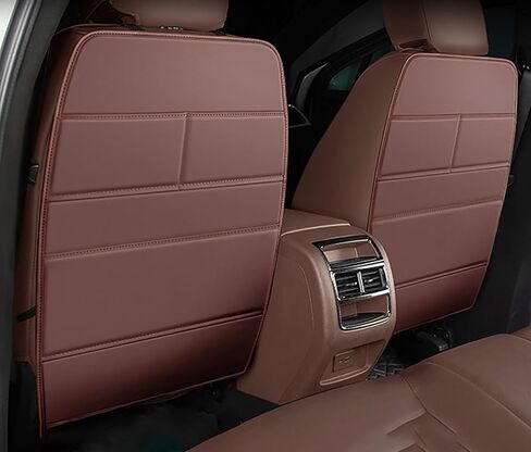 2 Pcs Car Seat Kick Mats Back Seat Protector for McLaren 540C McLaren 570S/570GT/570S Spider, Car Leather Kick Mats, Car Seat Back Protection Pad, Anti-Kick Scratch Resistant,Orange in Kuwait