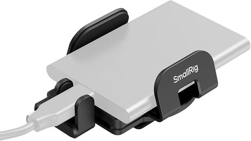 SMALLRIG Universal SSD Holder with Cold Shoe Cable Clamp, 40-60mm Wide Clamping, SSD Mount Bracket for MagSafe, for Samsung T5 T7 SSD, for SanDisk SSD, Compatible with iPhone and Camera Cage - 5196 in Saudi Arabia