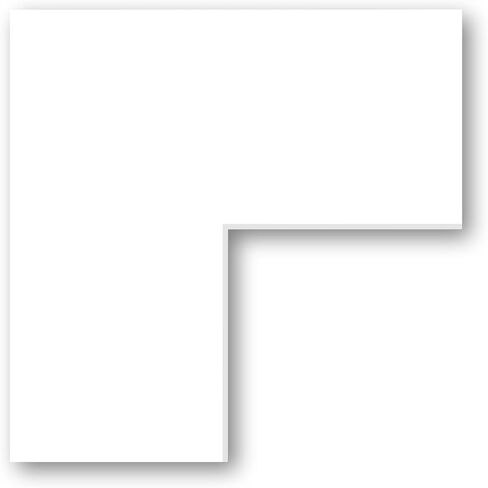 12x12 Matting for 5x7 Photograph or Artwork 4-Ply Bevel Cut Acid Free Matboard for Picture framing (White) in Kuwait