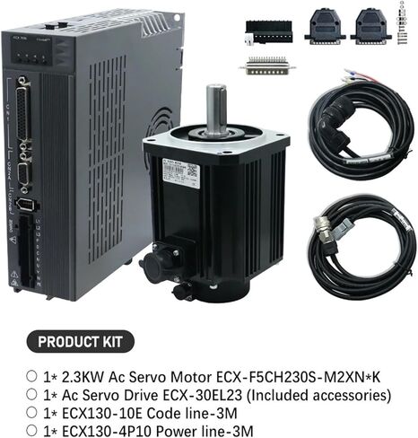 2.3KW Servo Motor Kit 14.6n 1500rpm 220v 17bit Apomorute Encoder Motor+ECX-30EL23 Driver for Commanced Control Control Engraver in Kuwait