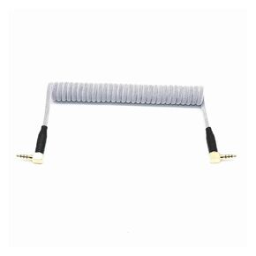 3.5mm TRS TRRS to TRRS Spring Coiled Cable Compatible with The Split Keyboard RODE Sc7 by VIDEOMIC Go Video Type Mics Cord Cable(StraightrrsCoil17CM2)
