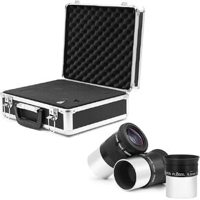 Astromania 1.25 Inch 6.3mm 15mm 26mm Eyepiece Set - Bundle with - 1.25 Inch Telescope Eyepiece Case