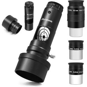 Astromania 1.25 Inch 7.5mm 12.5mm 32mm Eyepiece Set - Bundle with - Alignment 1.25" Laser Collimator 2" Adaptor