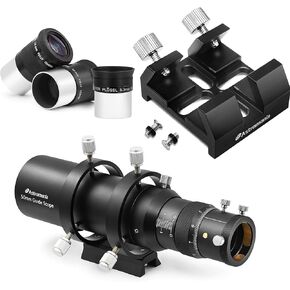 Astromania 1.25 Inch 6.3mm 15mm 26mm Eyepiece Set - Bundle with - Universal Dovetail Base and 50mm Finder Scope