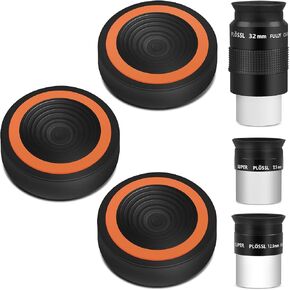 Astromania 1.25 Inch 7.5mm 12.5mm 32mm Eyepiece Set - Bundle with - Anti-Vibration Pads