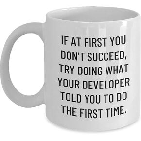 Developer's Bestfriend Funny White Coffee Mug Gifts from Men to Developer for Valentine's