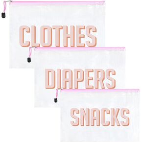 3pcs Hospital Bag Organizing Pouches for Labor and Delivery, Maternity Essentials Diaper Bag Organizer for Mom Travel - Blue