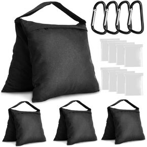Sand Bags, 4 Set Heavy Duty Sand Bags for Weight, Light Stand Photography Sandbags, Portable with Handle for Photo Tripod, Canopy, Tent, Umbrella Base