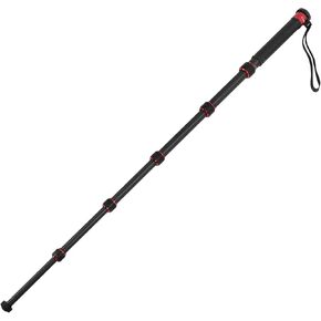 Camera Monopod Walking Stick, Flexible 6 Section Extendable 44cm - 174cm, Foot Lock System, Compact Lightweight Travel Monopod, with 1/4inch and 3/8inch Screws