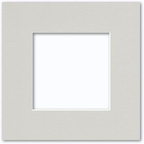 8x8 Matting for 5x5 Photograph or Artwork 4-Ply Bevel Cut Acid Free Matboard for picture framing (White)