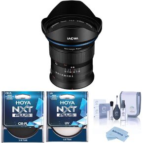 Venus Laowa 15mm F/2 Fe Zero-D Lens for Nikon Z ، حزمة مع مرشحات Hoya 77mm UV و CPL