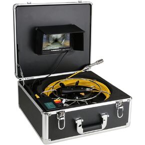 Industrial Endoscope 30/50M Cable with Meter Counter Sewer Pipe Inspection Camera,Drain Sewer Pipeline Industrial Endoscope DVR Video Recording Pipeline Inspection (Black 50m)
