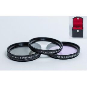 Professional 3-Pcs HD UV Polarizer & FLD Filter Kit for Canon EOS R7 R10 (55 Size)