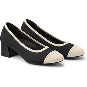VIVAIA Julie Pro Women's Chic Retro-Inspired Round Toe 4.5cm/ 1.77"High Heels Slip on Dress Chunky Pumps Ideal for Commuting, Socializing, PartyRound-Toe Chunky Heels