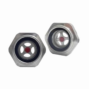 ضاغط الهواء زيت زيت الرؤية مستوى الزجاج مقياس ضاغط رؤية زيت الزجاج المقياس G1/2 '' -2pcs