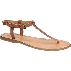 Thong Sandals in Dark Brown Leather Handmade in Italy