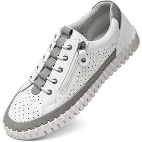 Women's Fashion Sneakers Non Slip Comfortable Lightweight Casual Trendy Tennis Shoes for Women with Zipper