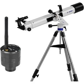 SVBONY SC311 WiFi Telescope Camera Eyepiece Bundle with SV520 Telescope for Adults High Powered, 90mm Aperture 800mm Focal Length Refractor with AZ Mount, K25mm Eyepiece, Telescope Kit for Beginners