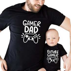 Gamer Dad Future Gamer, Dad And Son Matching Shirts Player 1 Player 2, Father Son Matching Outfits, Fathers Day Gifts For Gamer Dad, Daddy Daughter, Matching Shirts For Father And Newborn Son.