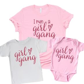 Girl Gang Shirt Mom and Daughter Matching Outfits, Mommy and Me Shirts Baby Girl, Mothers Day gifts, Girl Mama, Matching Mommy daughter Clothes. Cute Girl Mom Shirts, Toddler Girl.