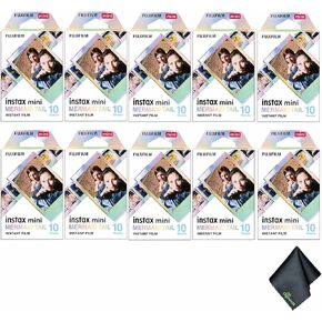 FUJIFILM INSTAX MINI Mermaid Tail Instant Film (100 Exposures) + Microfiber Cleaning Cloth