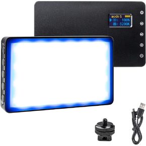 RGB LED Video Lights,On-Camera Lighting Mini Pocket Light for Vlog YouTube Videos
