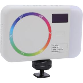 140 Lamps RGB Video Light, 2500 to 9000K HSI Mode 26 Effects Photography Light, Built in 3000mAh Battery, for Live Streaming Vlogging