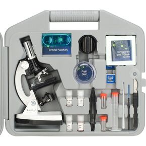 Barska AY12938 300x, 600x, 1200x Monocular Compound Microscope Explorer Kit for Students and Kids
