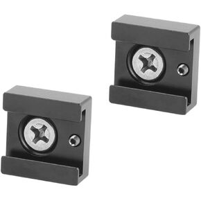 DOITOOL 2Pcs Cold Shoe Adapter Bracket Flash Mount for Camera Compatible with Threaded Devices for LED Lights Monitors and Microphones Black