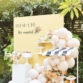 Fresh Off The Market Wall Decal - Bridal Shower Wedding Party Decoration,Floral Design Farmers Market Engagement Party Decorations,Bachelorette Party Supplies