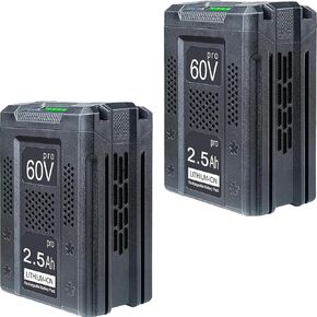 DTK 2500mAh Replacement for Greenworks 60V Battery LB60A00 LB60A01 LB60A02 LB60A03 2 Packs