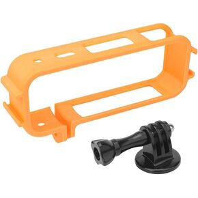 FEICHAO X5 Extended Frame Horizontal Vertical Bracket Dual Cold Shoe Mount Compatible with X5 Sports Camera (Orange,Vertical Bracket)