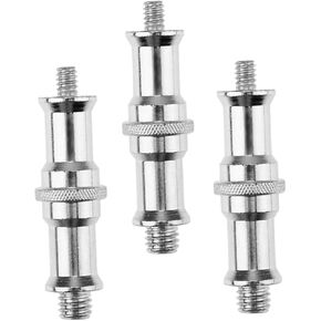 3Pcs Spigot Adapter Easy Install Standard Hot Shoe Adapter for Flash Light Stands Durable Photography Accessory for Tripods and Monopods