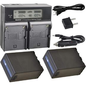 Kastar Fast Charger + Multifunctional Battery x2 for Sony BP-U60 BP-U65 BP-U90 BP-U30 and Sony PMW-200 PMW-300 PMW-EX1 PMW-EX3 PMW-EX1R PMW-F3 PXW-FS5 PXW-FS7 PXW-FX9K PMW-EX160 PMW-EX260 PMW-EX280