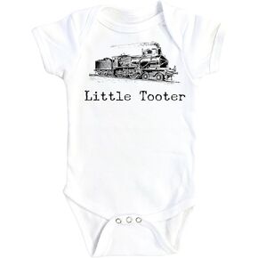 Train Little Tooter - Baby Boy Girl Clothes Infant Bodysuit Funny Cute Newborn
