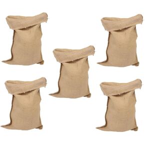 LIFKOME 5pcs Burlap Bags for Flood Control Heavy-Duty Food Storage Sacks Gardening Bags for Vegetables Grains and Potatoes Multi-Purpose Reusable Design
