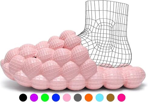 Afellicy Massage Bubble Slides for Women and Men,Funny Golf Spa Slippers Indoor and Outdoor Non-Slip Bath Shower Shoes Bedroom House Gym Basketball Slides Pillow Sandals Breathe Slipper in Saudi Arabia