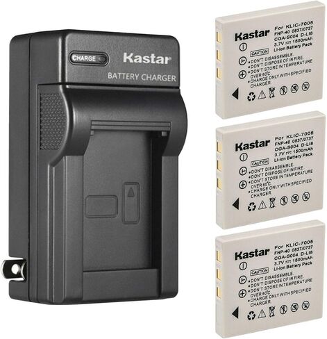 Kastar AC Wall Battery Charger Replacement for Fujifilm NP-40 NP-40N Battery, BC-40N Charger, Fuji FinePix F710, FinePix F810, FinePix F810 Zoom, FinePix F811, FinePix J50, FinePix Z5fd in Saudi Arabia