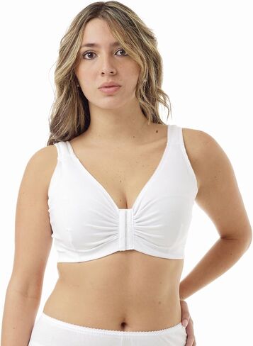 Underworks USA Women's Sleep and Leisure Comfort Bra-Front Open-3-Way Adjustable Hook and Eye in Saudi Arabia