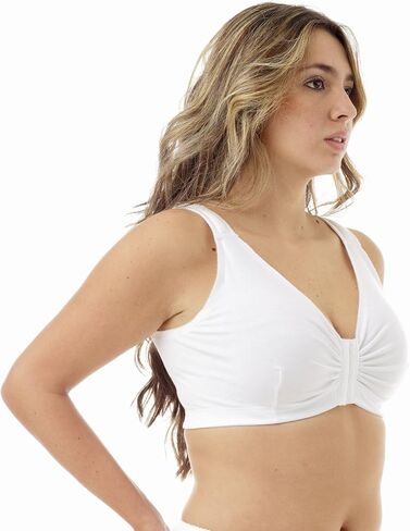 Underworks USA Women's Sleep and Leisure Comfort Bra-Front Open-3-Way Adjustable Hook and Eye in Saudi Arabia