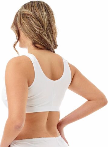 Underworks USA Women's Sleep and Leisure Comfort Bra-Front Open-3-Way Adjustable Hook and Eye in Saudi Arabia