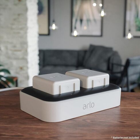 Arlo Pro 5S Spotlight Security Camera 2K (3 Cameras), Battery Charging Station & 3 Extra Batteries Bundle | Outdoor | Wireless with Spotlight | Dual-Band Wi-Fi | 12X Zoom, Color Night Vision | Black in Saudi Arabia