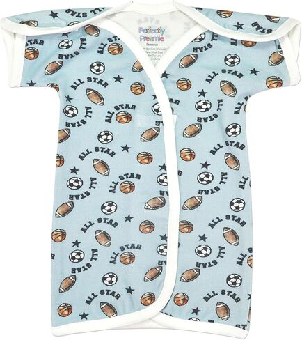 Boy's & Girl's Open-Shoulder Short-Sleeve Ultra Soft NICU Gown - NICU Friendly - Micro (1-2.5lbs) in Kuwait