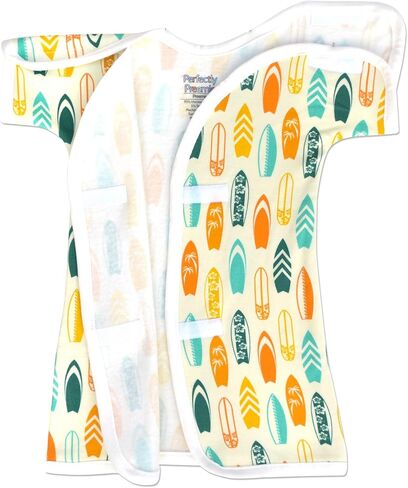 Boy's & Girl's Open-Shoulder Short-Sleeve Ultra Soft NICU Gown - NICU Friendly - Micro (1-2.5lbs) in Kuwait