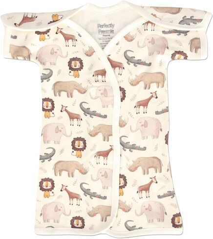 Boy's & Girl's Open-Shoulder Short-Sleeve Ultra Soft NICU Gown - NICU Friendly - Micro (1-2.5lbs) in Kuwait