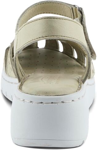 Spring Step Women's GALAVIS Leather Wedge Sandals – Closed-Toe Sporty Sandal with Hook-and-Loop Closure and Cushioned Footbed in Saudi Arabia