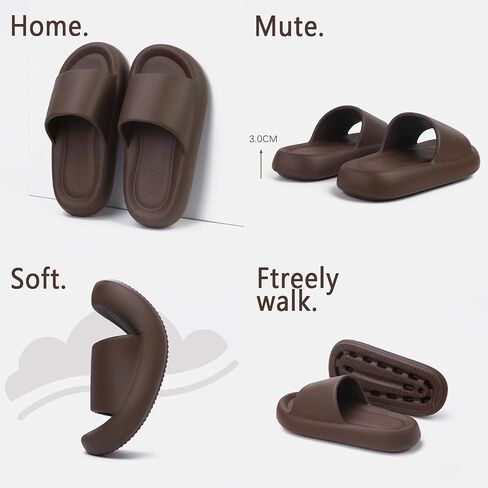 New Cloud Slides for Women and Men - Non-Slip Thick Sole Pillow Slippers, Soft, Comfy, Relax Shower Sandals, Easy to Clean, Indoor and Outdoor Shoes in Saudi Arabia